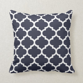 Almohada de Quatrefoil - modelo de los azules