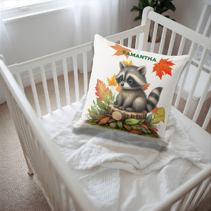 Almohada de Raccoon para Sofá Otoño Funda de Almoh