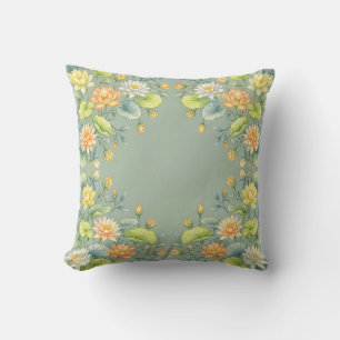 Almohada de ráfaga de cítricos florales de loto