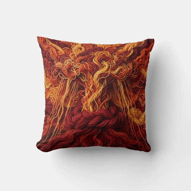 Almohada de ráfaga de nube de tormenta - Hilo rojo (Anverso)