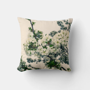 Almohada de rama de flor de cerezo