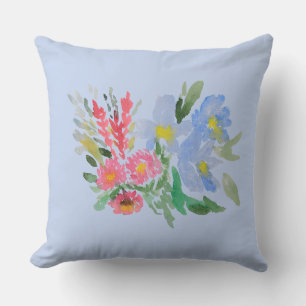 almohada de ramillete de acuarela
