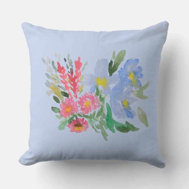 almohada de ramillete de acuarela (Anverso)