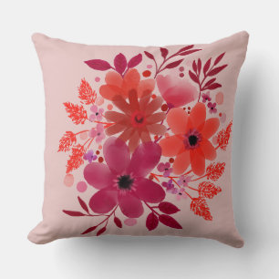 Almohada de ramillete de floración escarlata