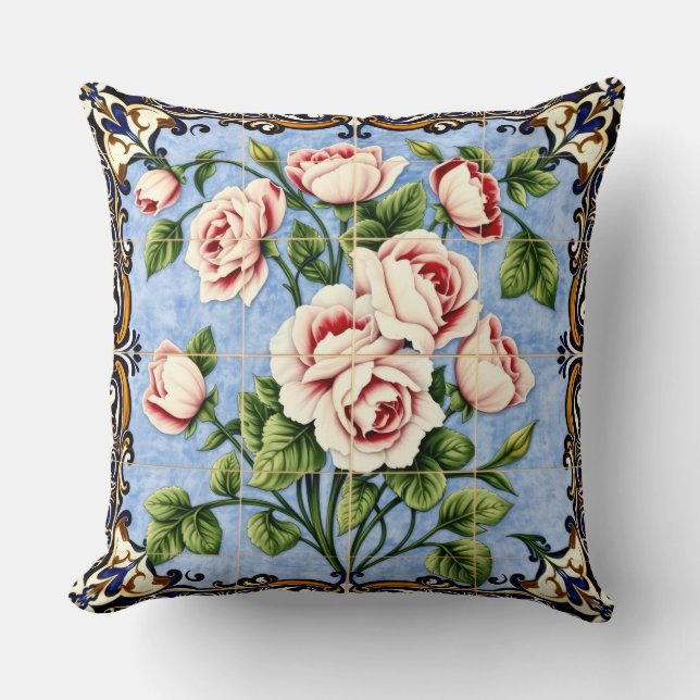 almohada de ramo de rosas (Anverso)