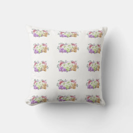 Almohada de ramo floral mixto de primavera