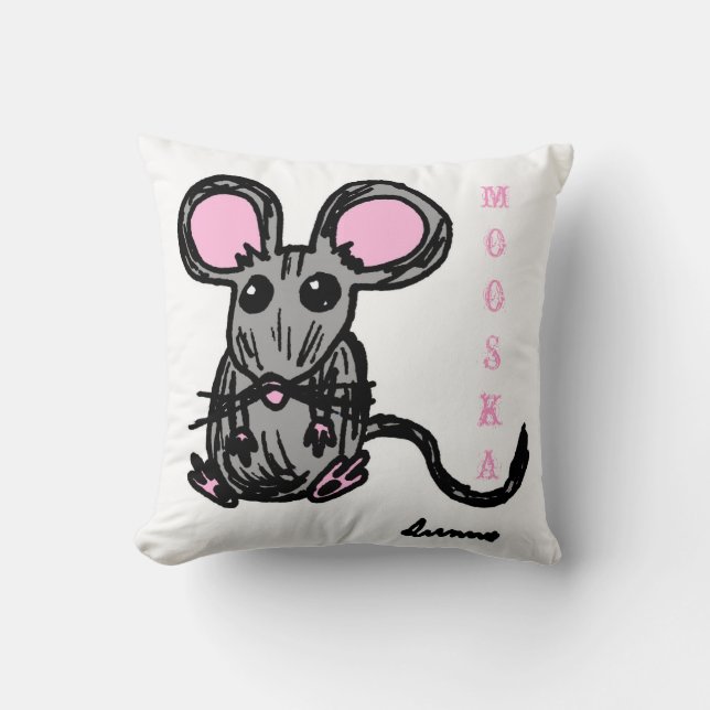 Almohada de ratón de Mooska Cuta - Negro (Anverso)