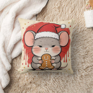 Almohada de Ratón de Navidad Rata del Zodiaco Chin