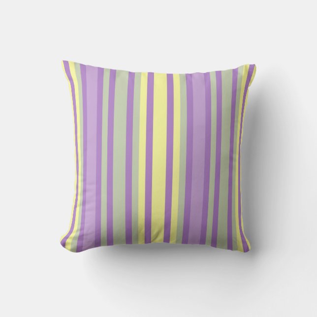 Almohada de Raya de Pastel Suave (Anverso)