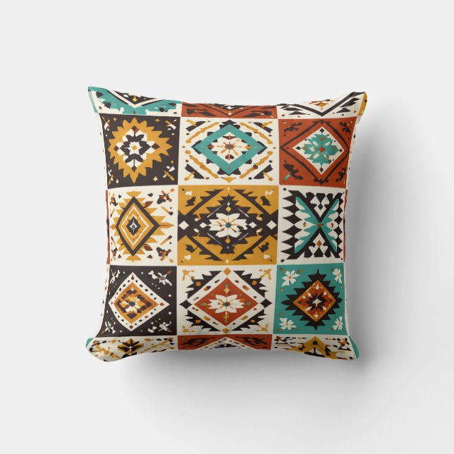 Almohada de raya vertical tribal minimalista | Afr (Anverso)