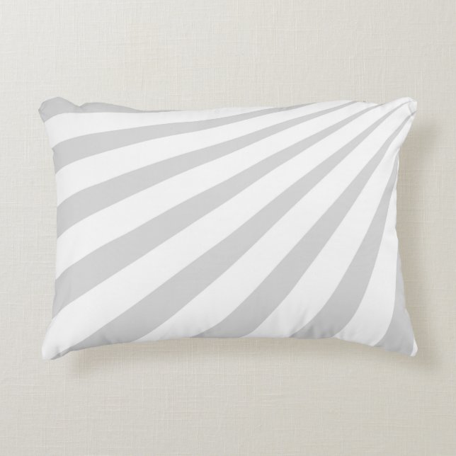 almohada de rayas blancas/grises, rayos de luz, ce (Anverso)