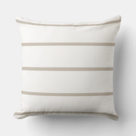 Almohada de rayas blancas y neutras