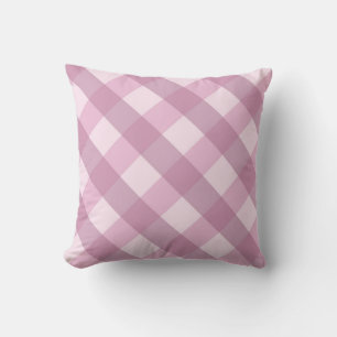 Almohada de rayas cruzadas rosadas