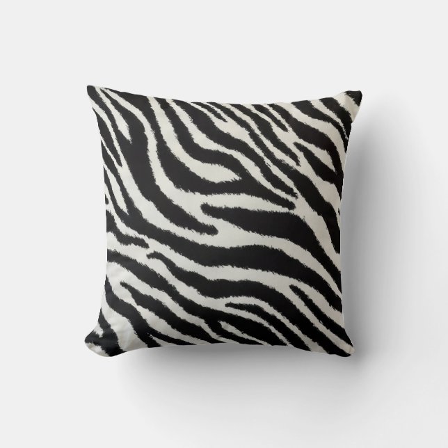 Almohada de rayas de cebra en negrita (Anverso)