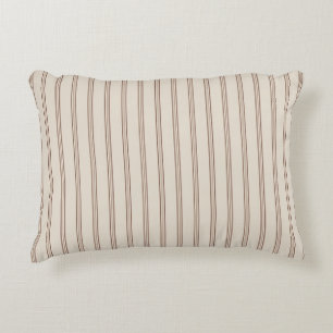 Almohada de rayas de tictac beige