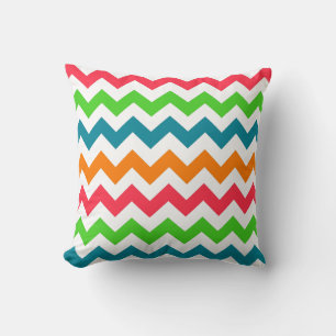 Almohada de rayas en zig-zag Chevron tropical