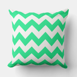 Almohada de rayas en zig-zag Verde Primavera