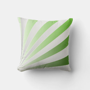 almohada de rayas grises verdes