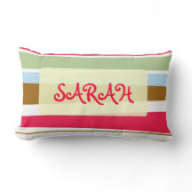 almohada de rayas gruesas de personalizable chicas