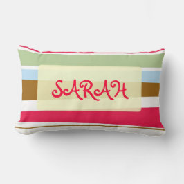 almohada de rayas gruesas de personalizable chicas