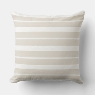 Almohada de rayas modernas neutrales naturales