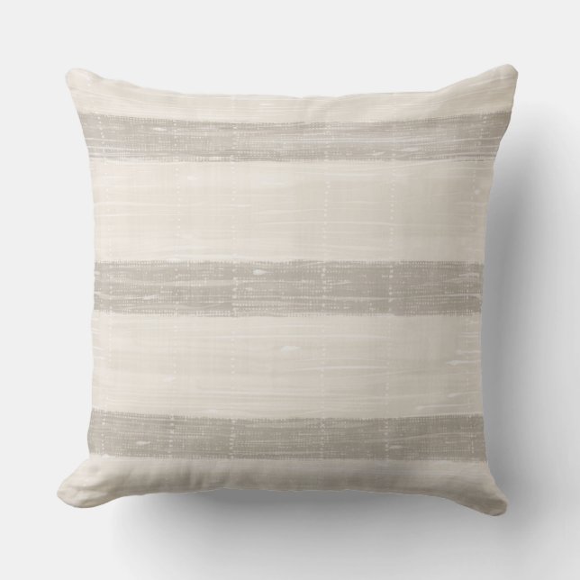 Almohada de rayas neutras (Anverso)