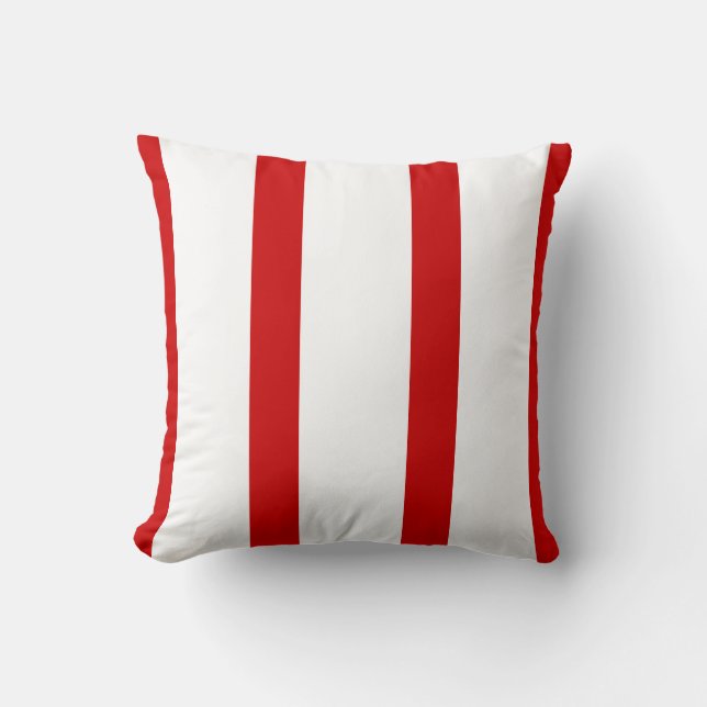 Almohada de rayas rojas y blancas (Anverso)