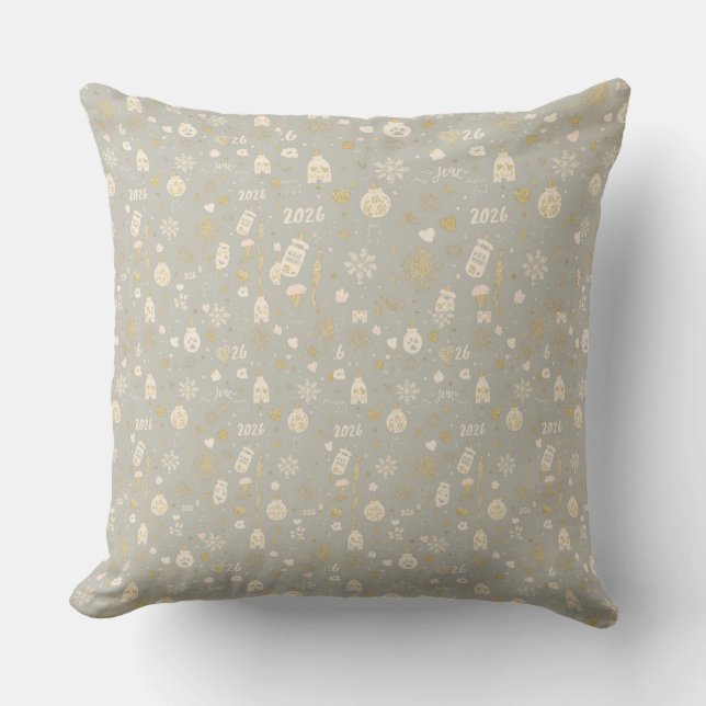 Almohada de recuerdo familiar para Año Nuevo – Cor (Anverso)