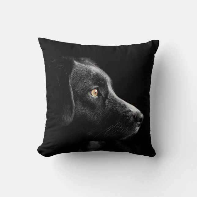 almohada de recuperación de labrador negro (Anverso)