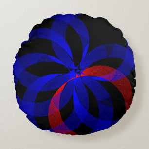 Almohada de redondeo geométrico de acento rojo gir