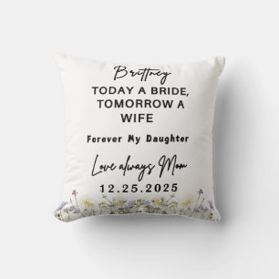 Almohada de regalo de boda para siempre tu hija de