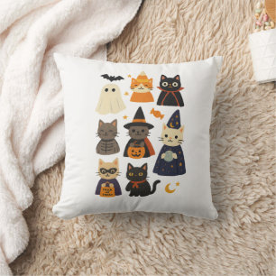 Almohada de regalo de Halloween de gato adorable