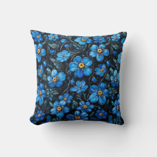 Almohada de regalo floral azul para mamá Decoració