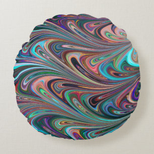 almohada de remolinos de arco iris