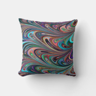 almohada de remolinos de arco iris