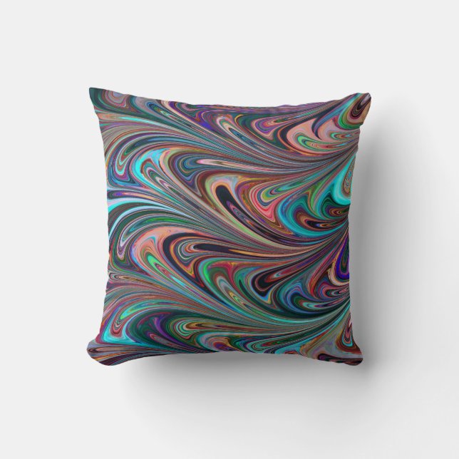 almohada de remolinos de arco iris (Anverso)