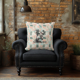 Almohada de retrato personalizado de Schnauzer con