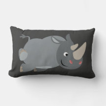 Almohada de rinoceronte de dibujos animados lindo