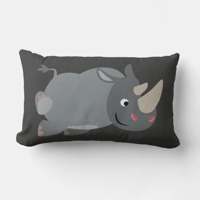 Almohada de rinoceronte de dibujos animados lindo  (Anverso)