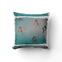 almohada de rosa aqua
