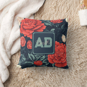 Almohada de rosa romántica linda para la familia