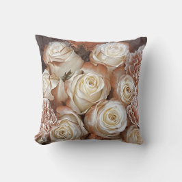 almohada de rosas de época