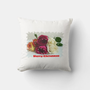 Almohada de Rosas Feliz Navidad