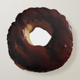 almohada de rosquilla cubierta de chocolate