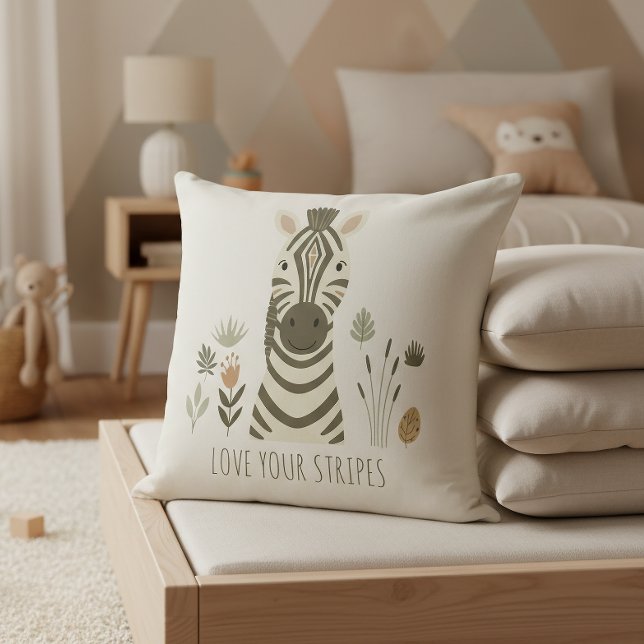 Almohada de safari retrato cebra marfil ID1264 (Subido por el creador)