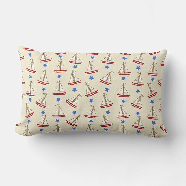 Almohada de Sailboats personalizada (Anverso)
