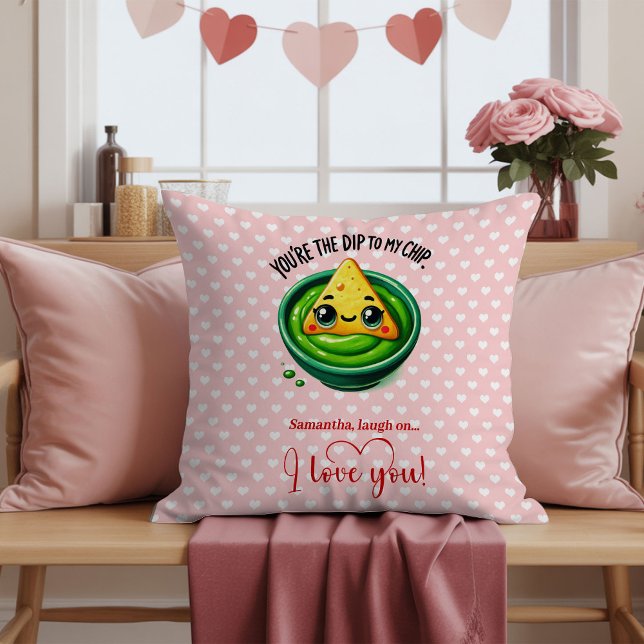 Almohada de San Valentín con cita divertida de fru (Personalized Funny Fruit Quote Valentine Pillow

)