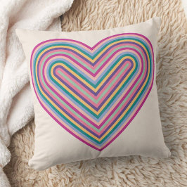 Almohada de San Valentín Corazón de Arcoíris - Mor
