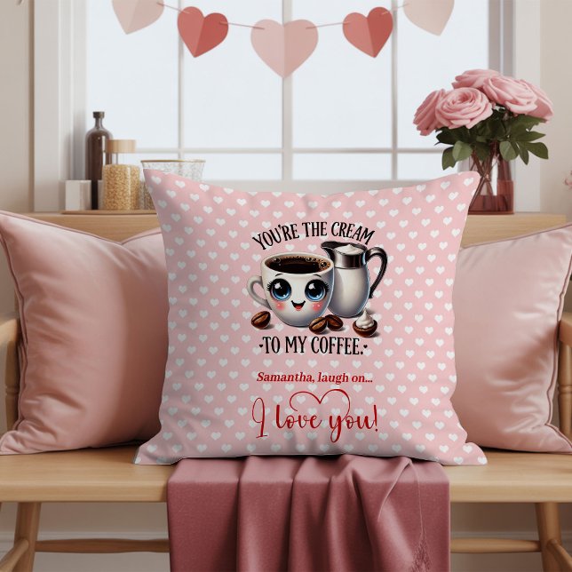 Almohada de San Valentín divertida con frutas de d (Custom Name Cartoon Fruit Funny Valentine Pillow

)