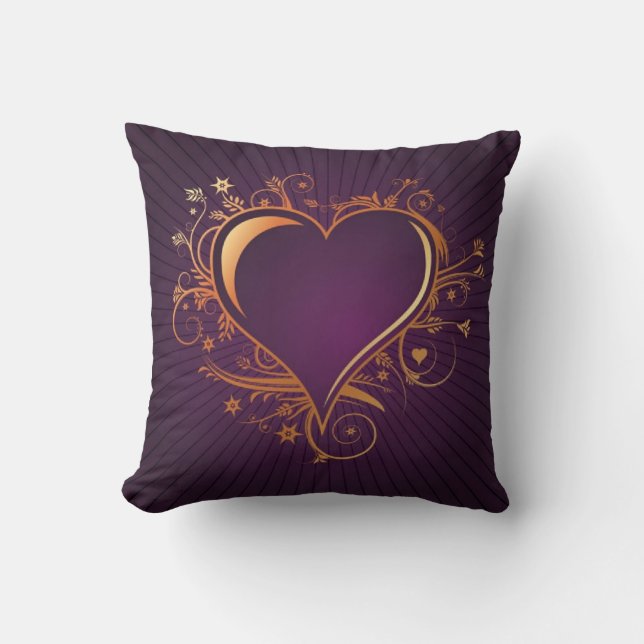 Almohada de San Valentín Purple Passion (Anverso)